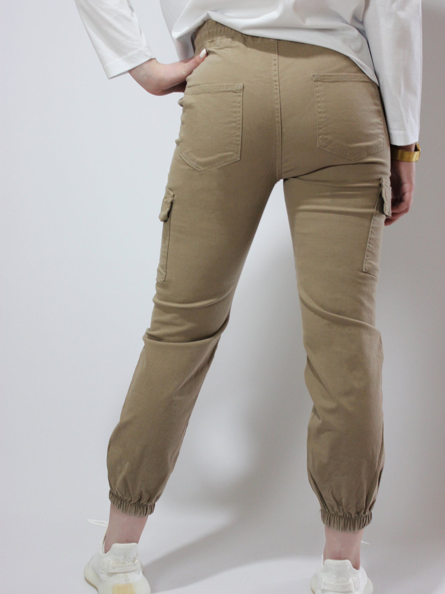 Beige Cargo Pants