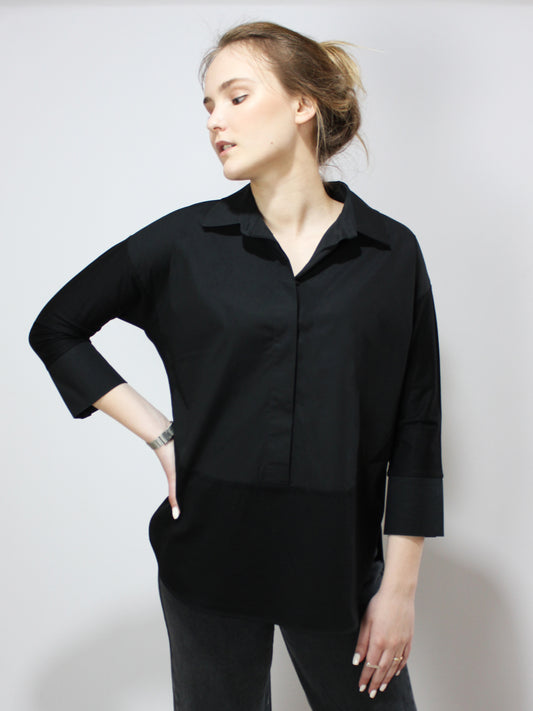 Casual-Classy Black Shirt