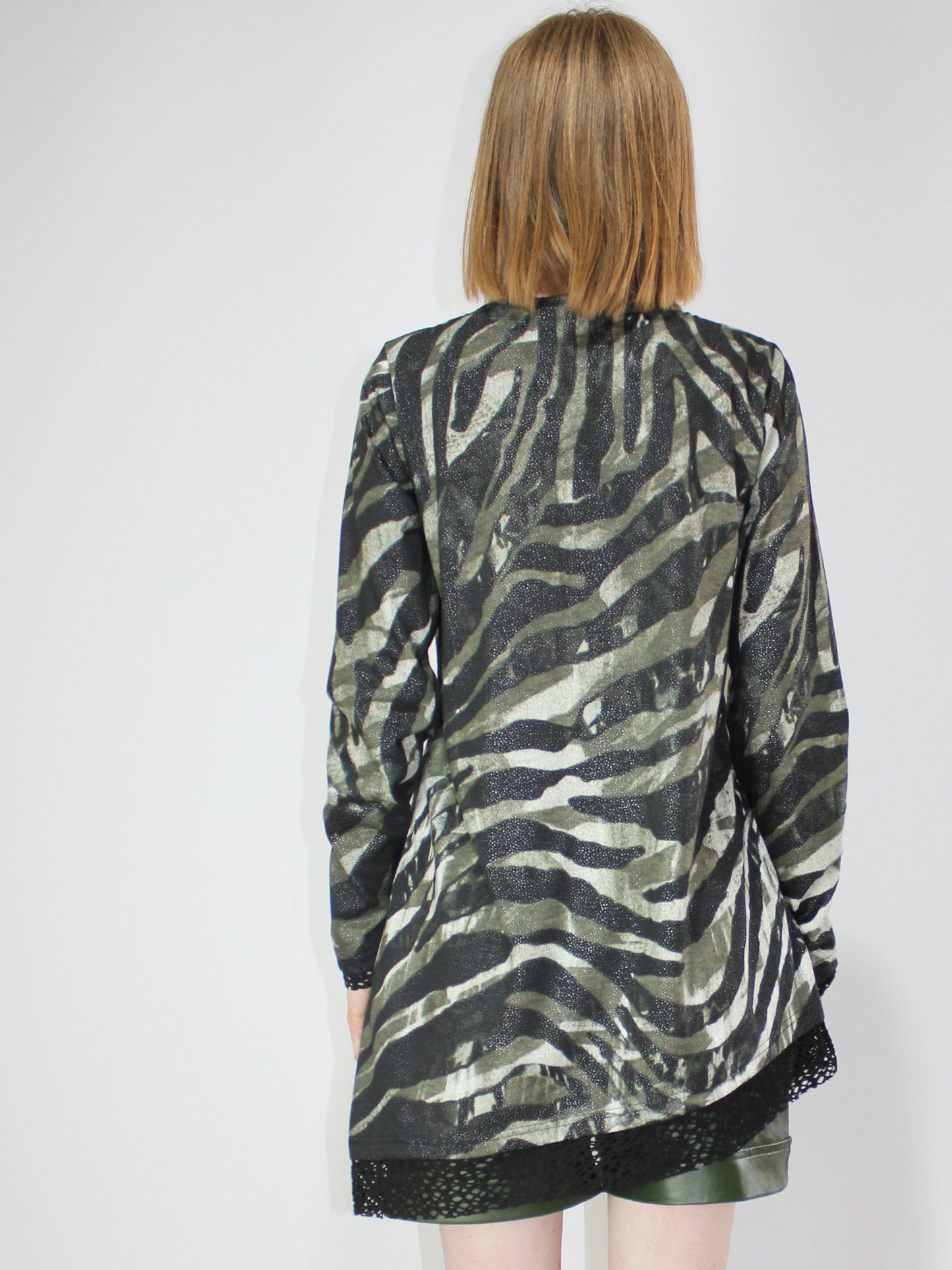 Khaki Green Zebra Tunic