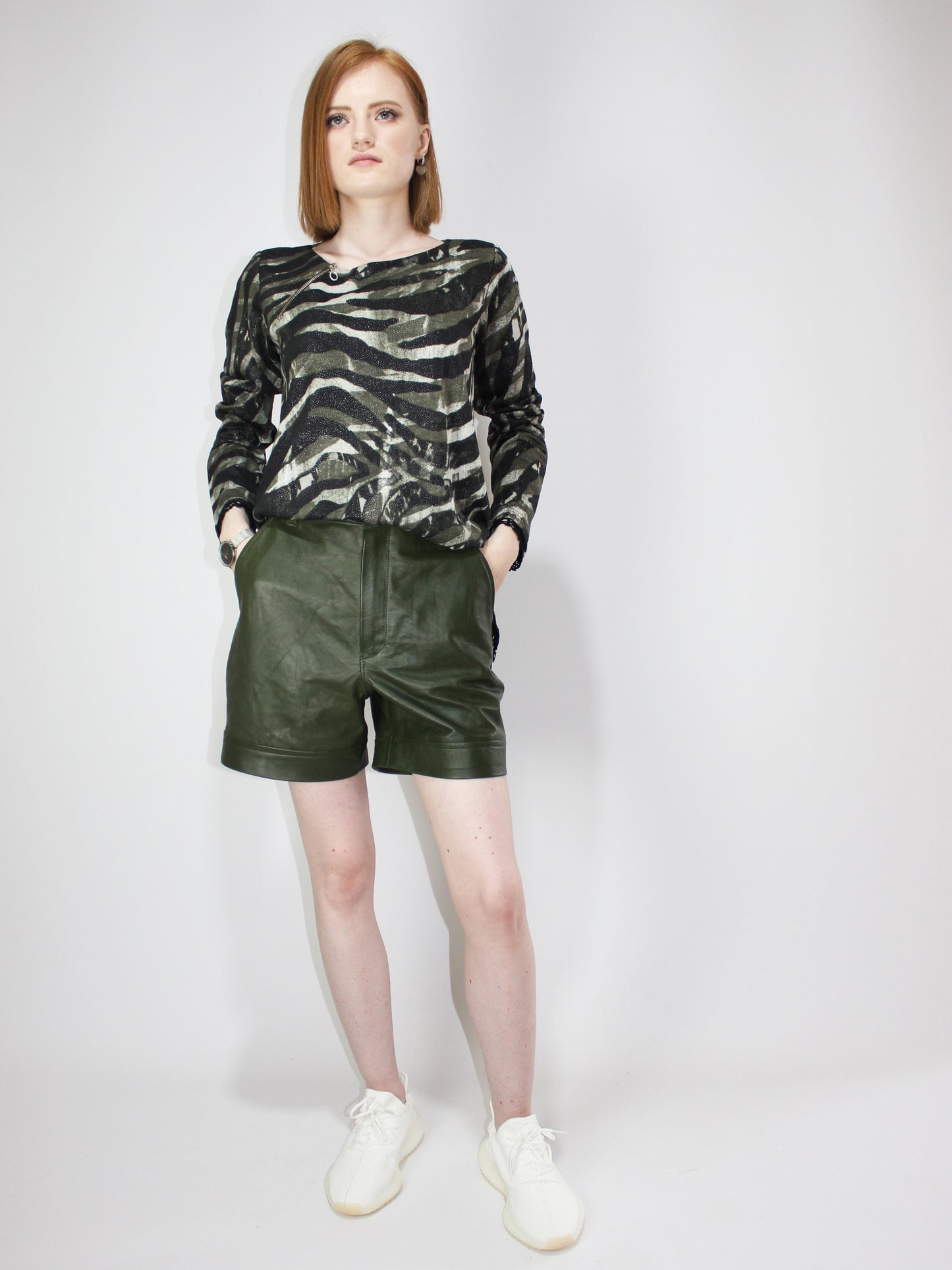 Khaki Green Zebra Tunic