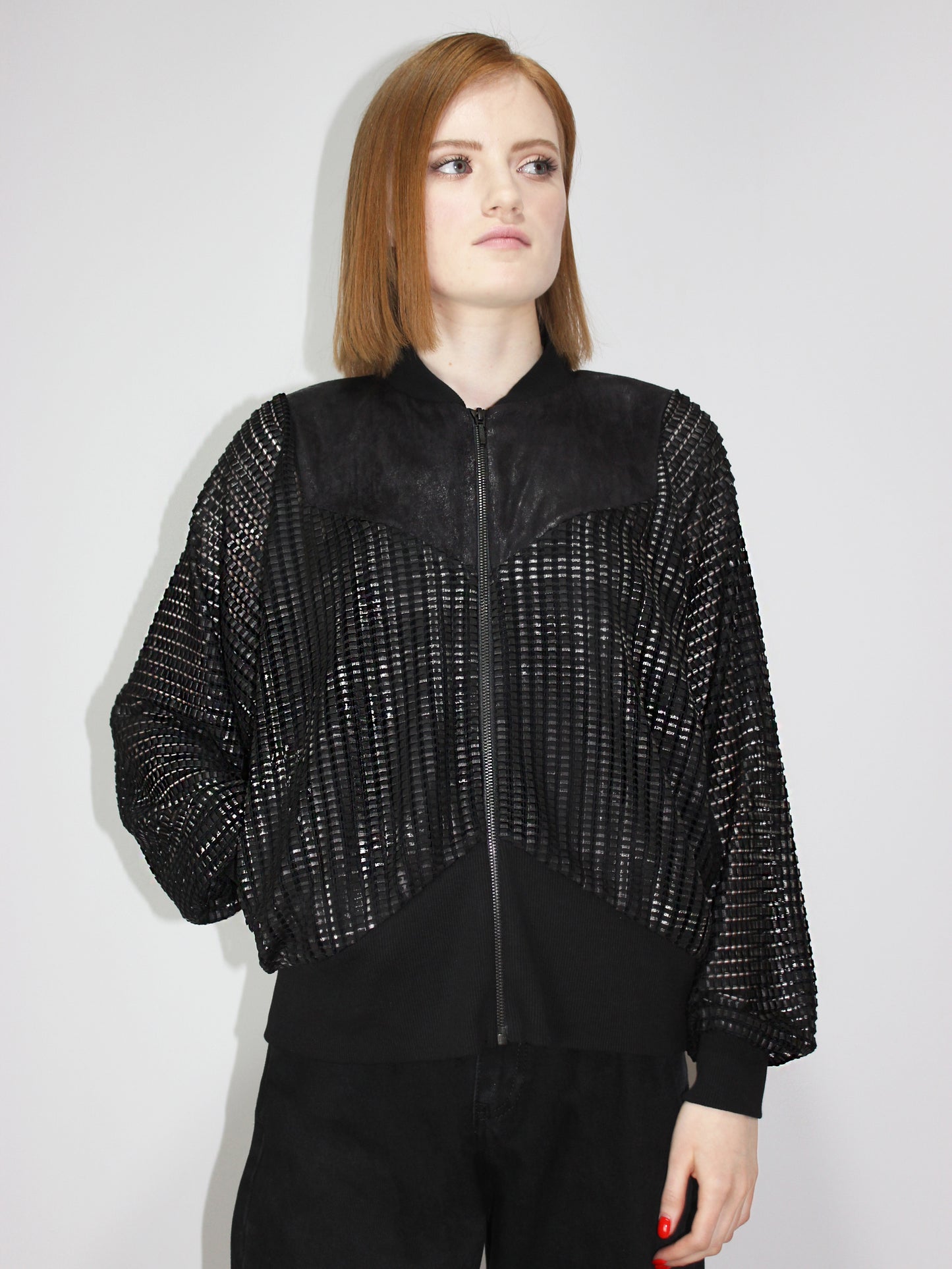 Mesh Bomber Jacket